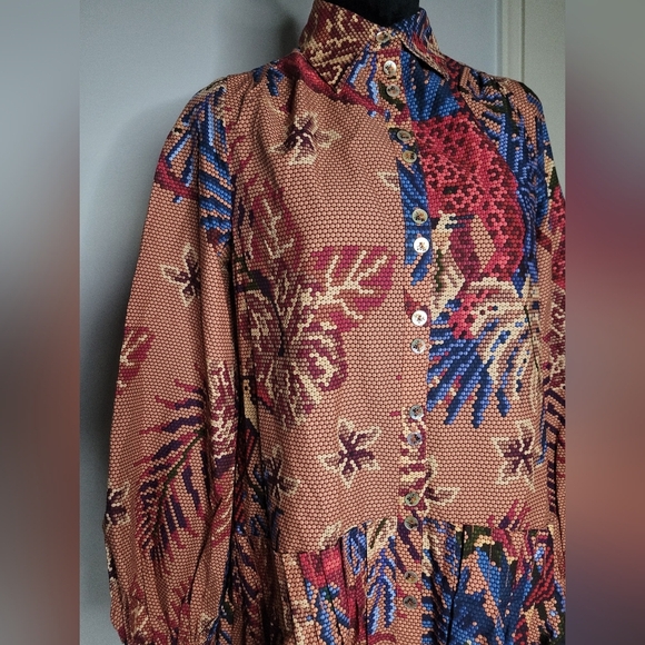 FARM RIO Long Sleeved Mini Dress- Beaded Forest Pink Sz XS. NWOT - Picture 8 of 10